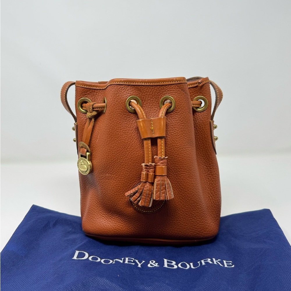 Dooney & Bourke Small Tan Leather Bucket Bag
